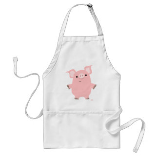 Porc tenant le tablier