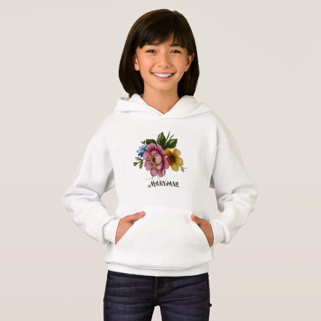Porcelain Inspired Floral  Hoodie (Devant entier)