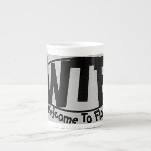 Porcelaine Amusant Bone china tasse "Bienvenue en Floride"