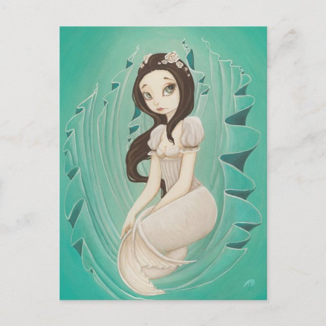 Porcelaine - Carte postale de sirène (Devant)