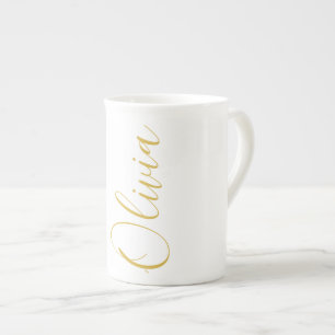 Porcelaine Tasse spéciale nom en écriture dorée Olivia Blanch