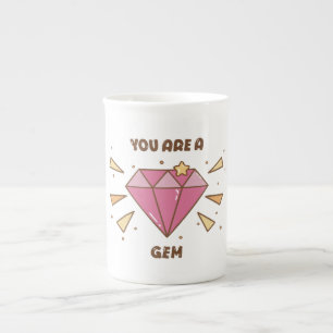 Porcelaine Vous êtes un trésor Mignonne tasse motivante en ge