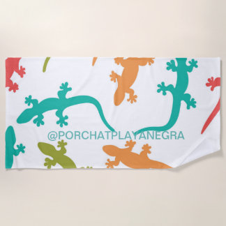 PorchAtPlayaNegra Serviette de plage Gecko