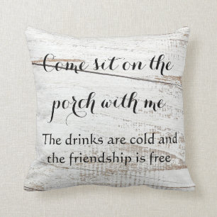 Porche Avant Rustique Décor Lancer Oreiller