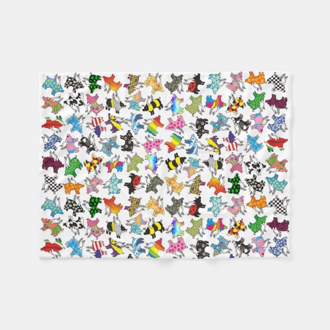 Porcs de vol sur une couverture d'ouatine (Devant (Horizontal))