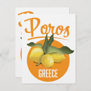 Poros Grèce affiche de voyage Art Print