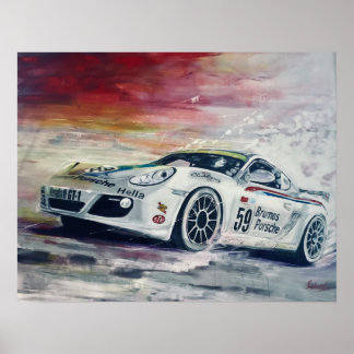 Porsche, affiche artistique