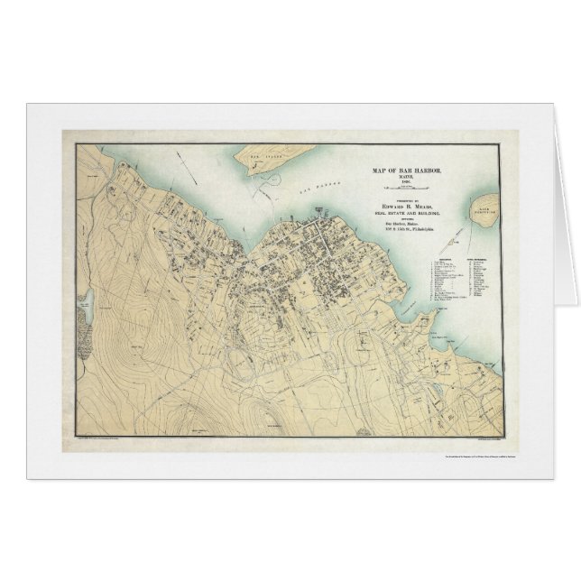 Port de barre, JE carte 1896 de plan (Devant horizontal)