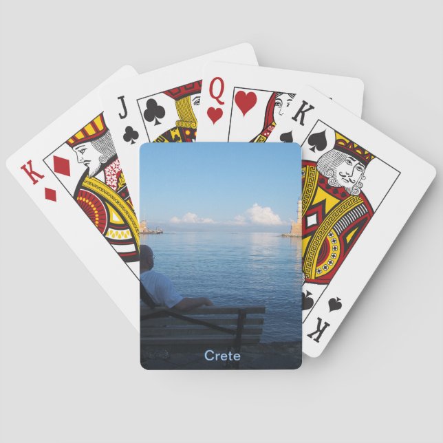 Port de Chania, Crète Bicycle® Cartes de jeu (dos)