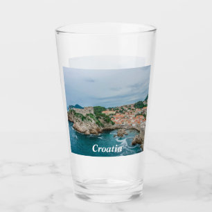 Port de Dubrovnik et verre du centre-ville