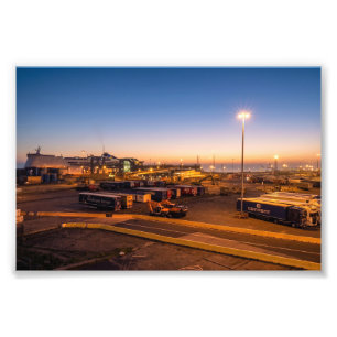 Port de Hull Photo Maritime Industriel au Coucher