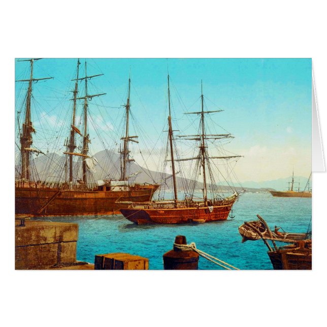 Port de Naples Italie 1800 (Devant horizontal)