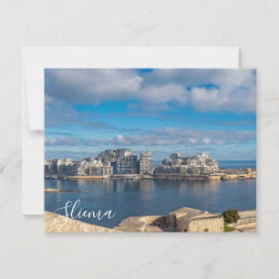 Port de Sliema et gratte-ciel à Malte