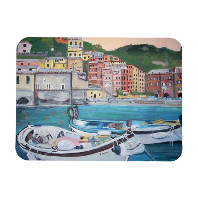 Port de Vernazza, Italie Magnets (Horizontal)