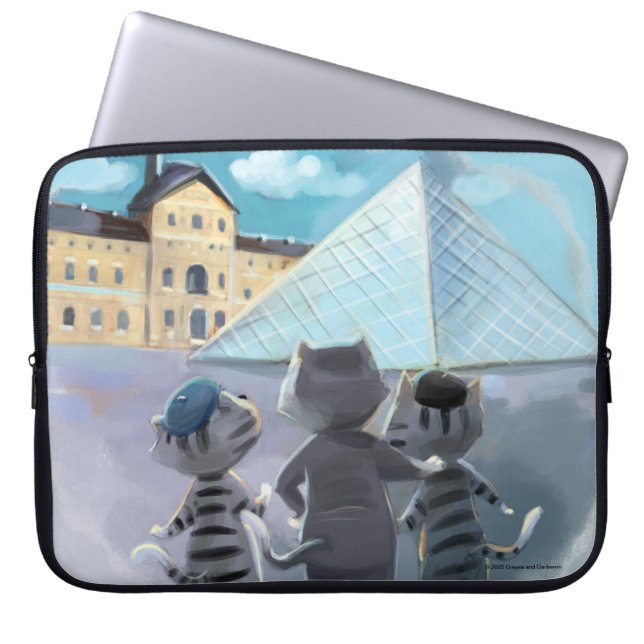 Portable Chats Louvre Paris - Housse pour ordinateur portab (Devant)