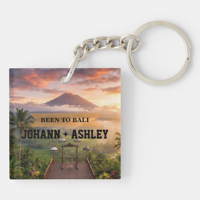 Porté à Bali Indonésie Voyage Souvenir Porte-clés (Dos)