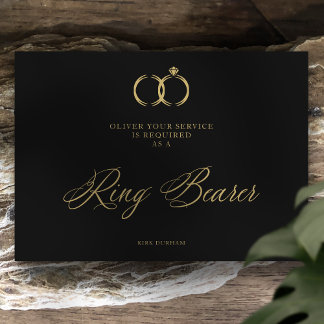 Porte-anneaux minimaliste Mariage