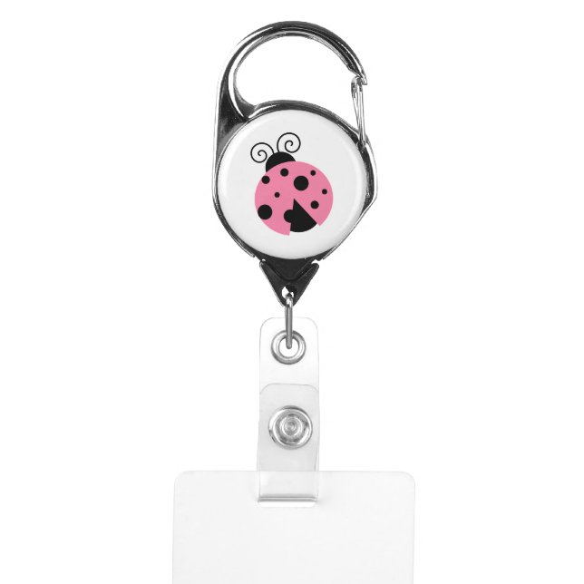 Porte-badge Pink Ladybug (Devant)