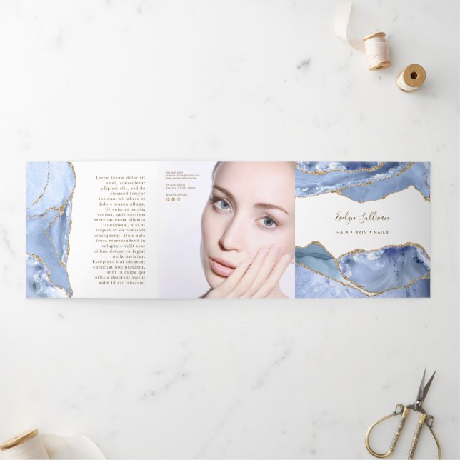 Porte bleu de Cornflower Tripli Brochure (Extérieur)