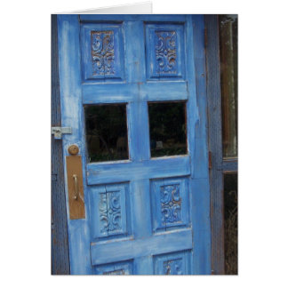 Porte bleue