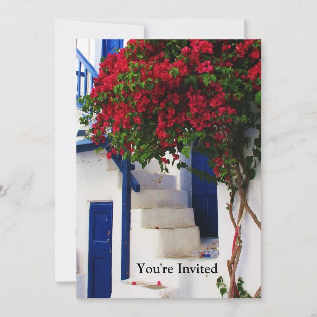 Porte Bleue Grecque - Mykonos, Grèce invitation (Devant)