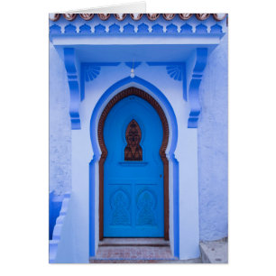Porte bleue marocaine