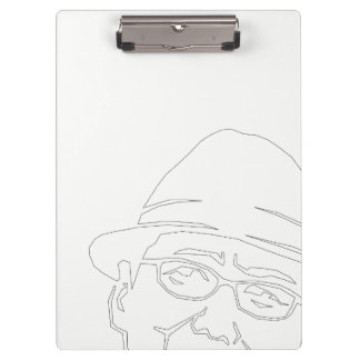 PORTE-BLOC 顔 黒ライン クリップボード