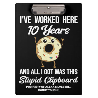 Porte-bloc 10 ans de travail 10 ans de service