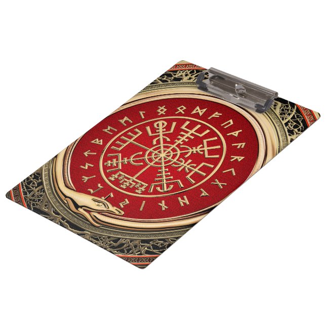 Porte-bloc [110] Vegvisir - Viking Gold Magic Runic Compass (Incliné)