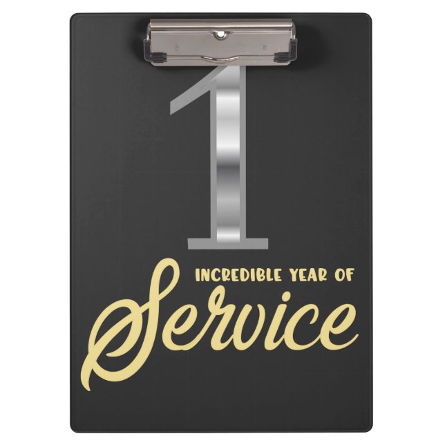 Porte-bloc 1 an de service 1er anniversaire d'employé (Devant)