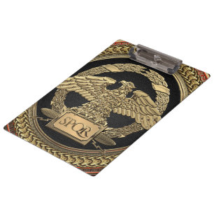Porte-bloc [200] Gold Roman Imperial Eagle on Gold Medallion
