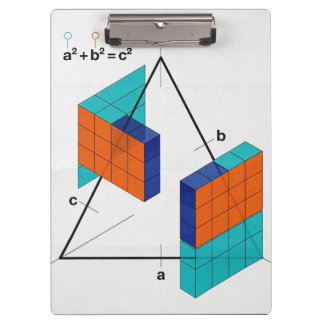 Porte-bloc 3D Pythagorean Theorem Math Clipboard