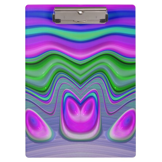 Porte-bloc ~ 3D ! Rose, Violet, Vert, Bleu ~ (Devant)