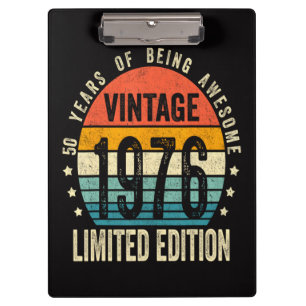 Porte-bloc 50e anniversaire Vintage 1976 Édition limitée