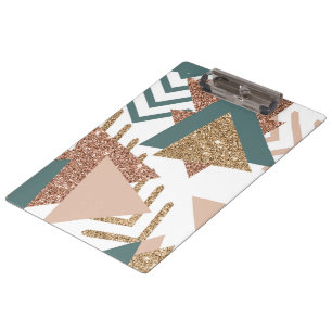 Porte-bloc 80s rétro Abstrait   Avocado Green et Rose Gold