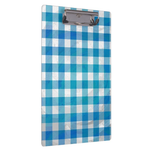 Porte-bloc à damiers Buffalo Plaid bleu et blanc (Swatch)