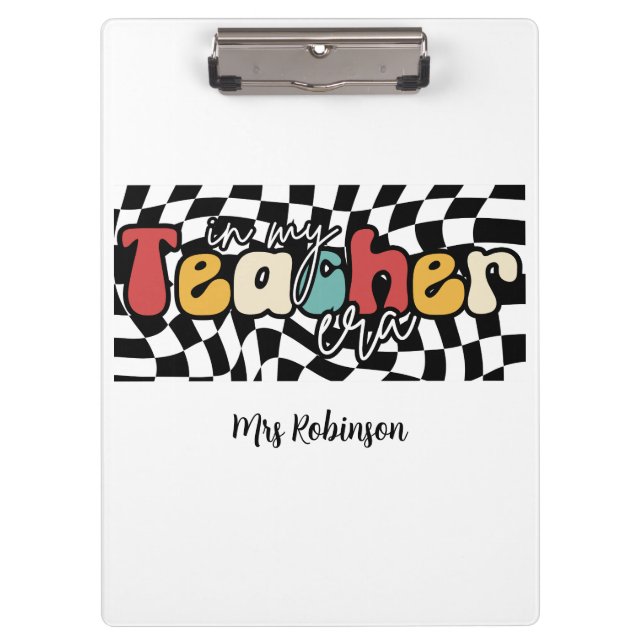 Porte-bloc À l'ère de mon professeur rétro enseignant  (Devant)