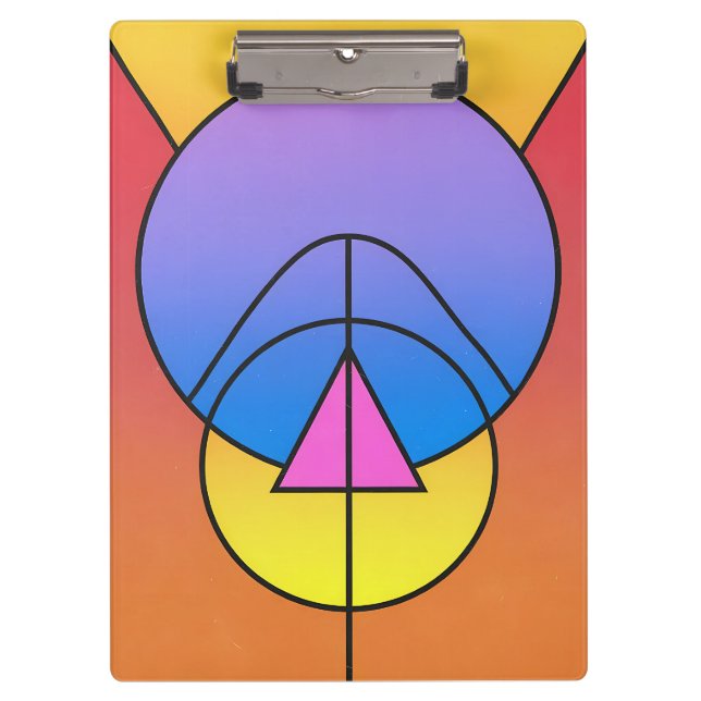 Porte-bloc Abstract Geometric Circles Line Colorful Poster (Devant)