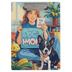 Porte-bloc Abstrait Chien Cartoon maman chiot