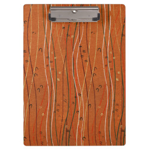 Porte-bloc Abstrait japonais Wavy Red Stripes