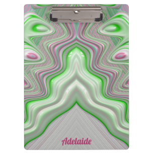 Porte-bloc ADELAIDE ~ PASTEL 3D! Rose, Vert et Blanc BRILLANT