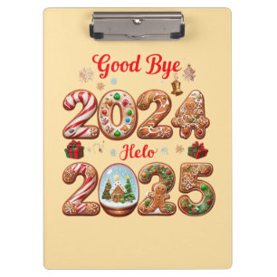 Porte-bloc Adieu 2024 Bonjour 2025 Bonne année Design