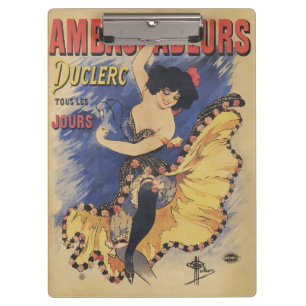 Porte-bloc Affiche ancienne Art Nouveau Danseuse française