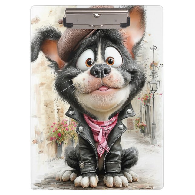 Porte-bloc Affiche  Chiot Rebelle Mignon (Devant)