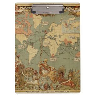 Porte-bloc Affiche de la carte du monde de l'Empire britanniq
