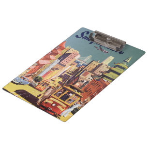 Porte-bloc Affiche de voyage ancienne des voitures à câble de