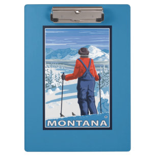Porte-bloc Affiche de voyage d'AdmiringMontanaVintage de