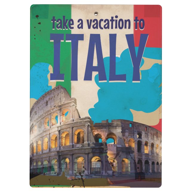 Porte-bloc Affiche de voyage vintage italienne (Dos)