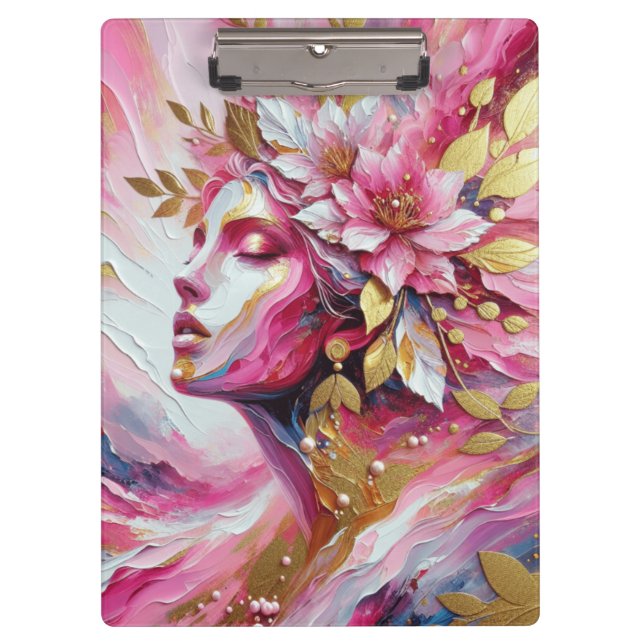 Porte-bloc Affiche feuille Abstraite Elegant (Devant)