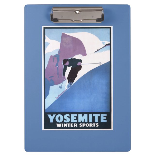 Porte-bloc Affiche promotionnelle de ski de sports d'hiver (Devant)